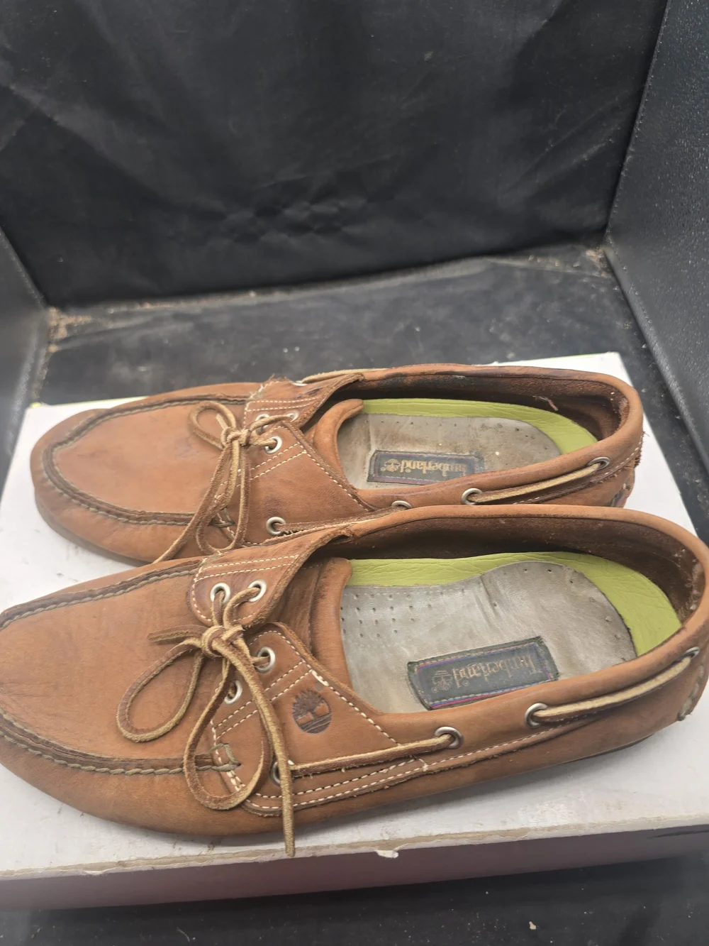 Timberland Men’s Tan/Brown Leather Boat Shoes